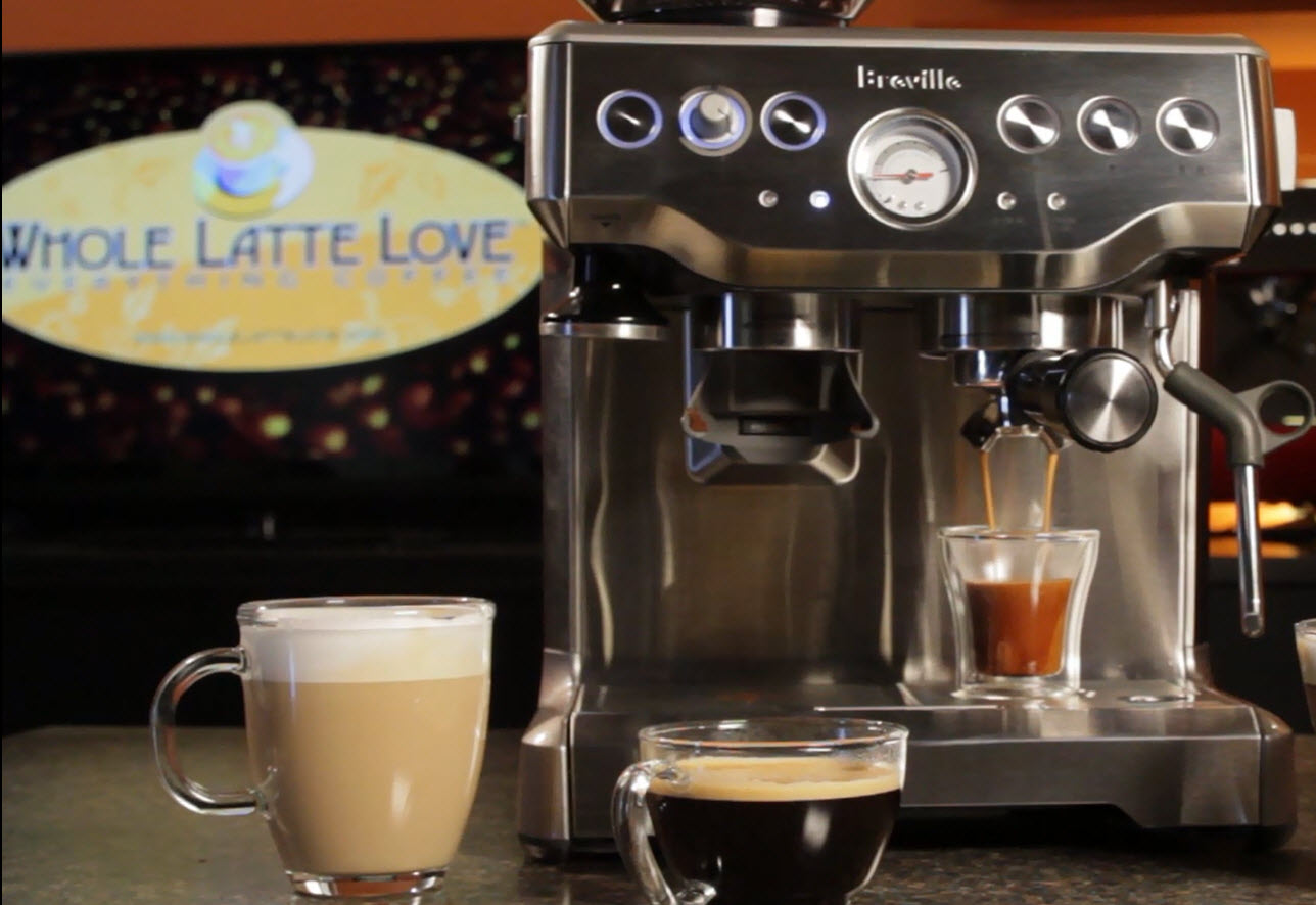 Breville BES870XL酿造咖啡师表达和例子。