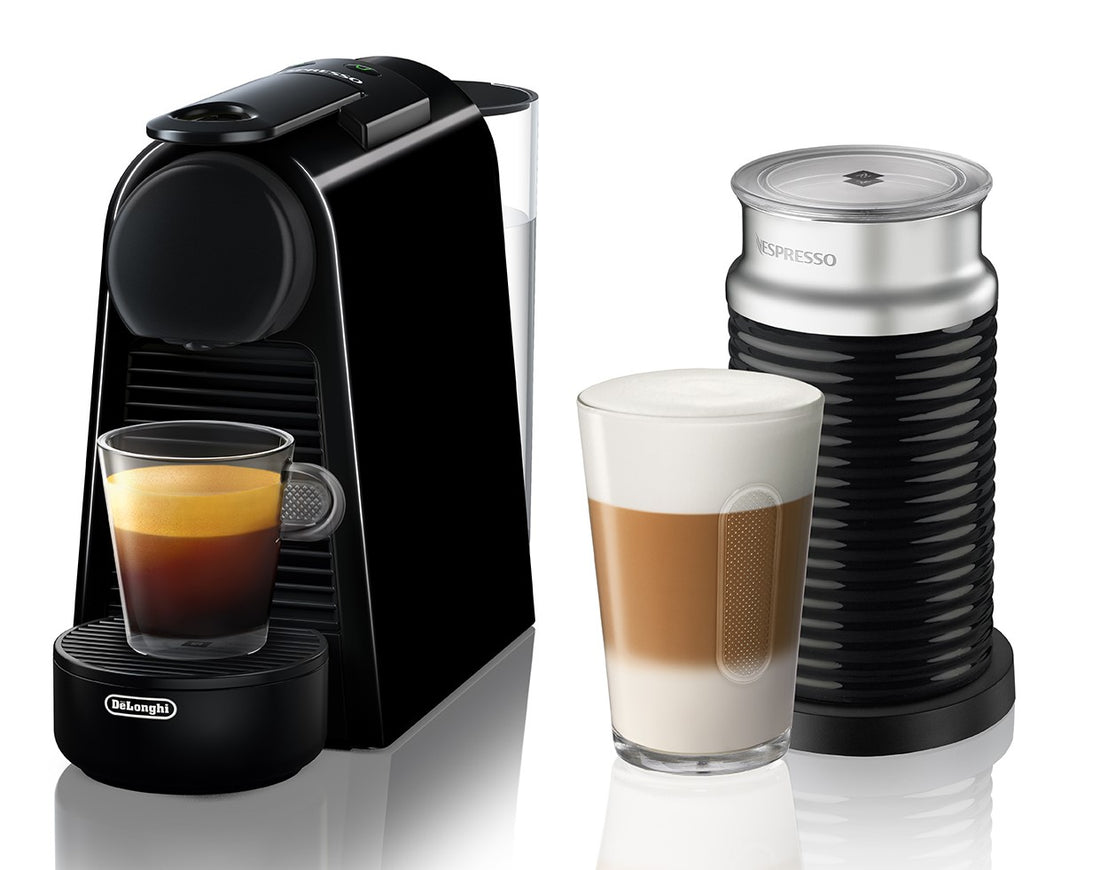 雀巢Essenza小型咖啡机通过DeLonghi Aeroccino——黑色