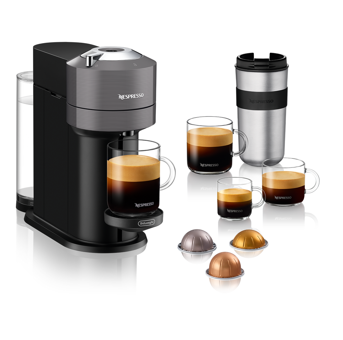 雀巢Vertuo下咖啡机通过DeLonghi Aeroccino——灰色