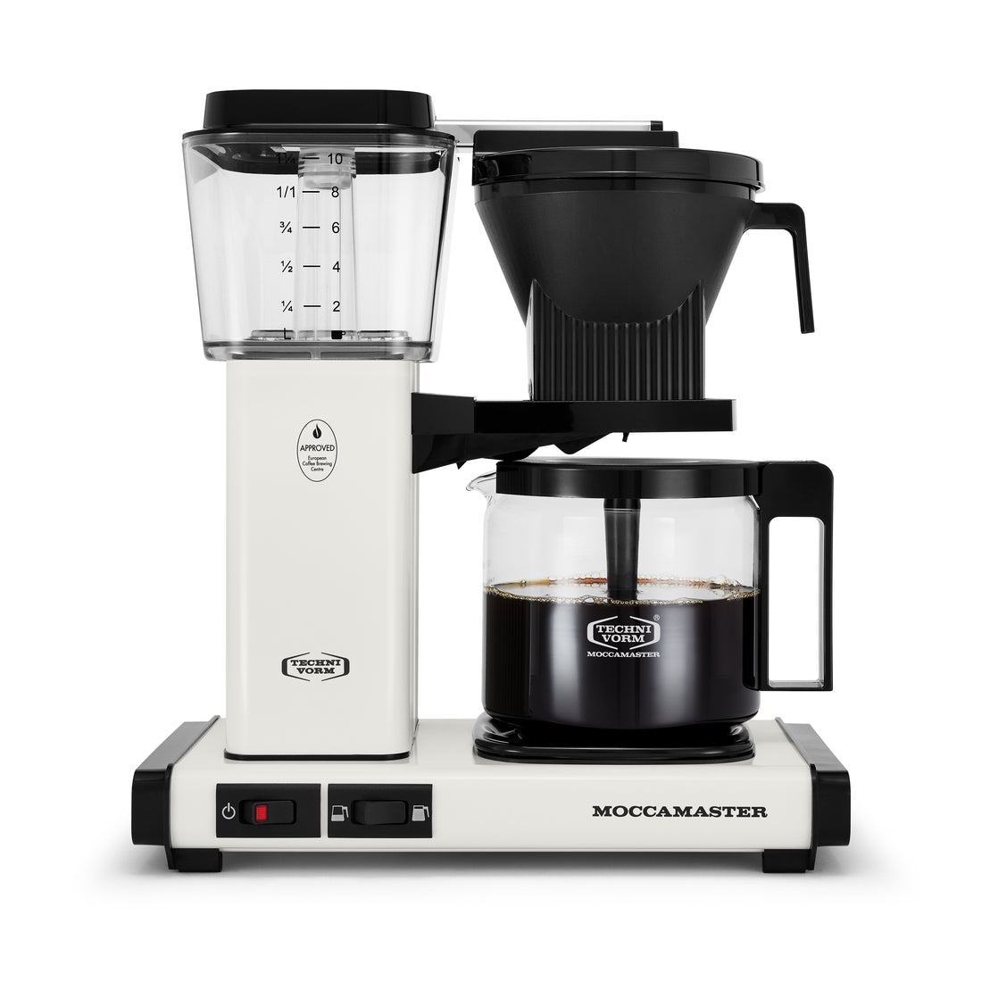 Technivorm Moccamaster KBGV选择玻璃玻璃水瓶咖啡壶——白色