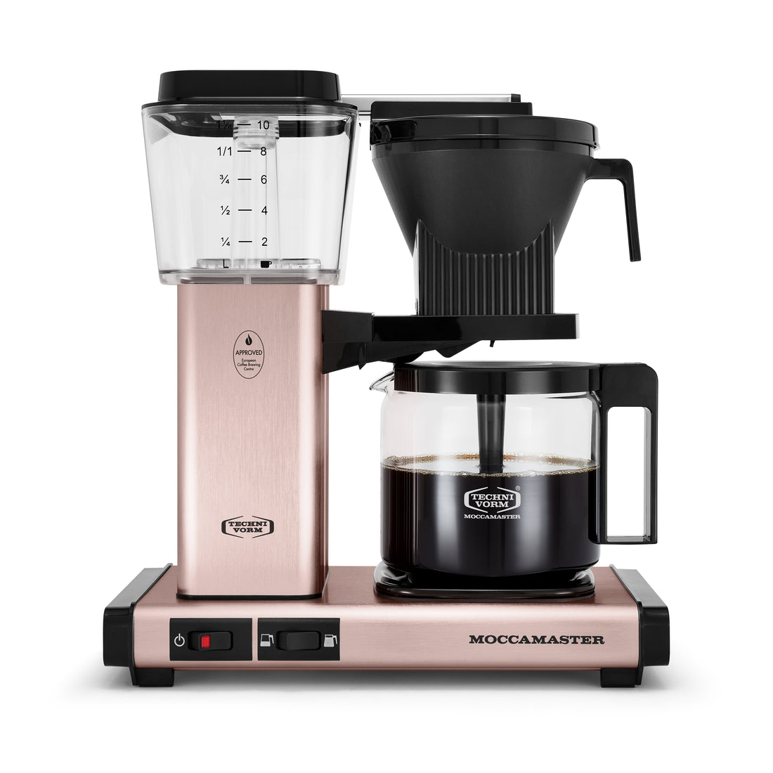 Technivorm Moccamaster KBGV选择玻璃玻璃水瓶咖啡机-玫瑰金